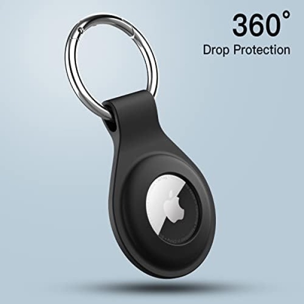 JETech Silicone Case for AirTag 2021 with Keychain, Protective Air Tag Holder - Image 4
