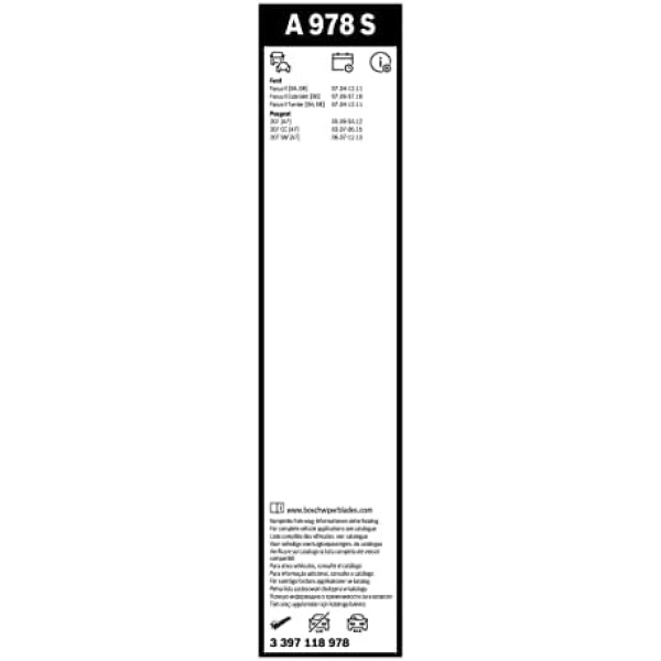 Bosch Wiper Blade Aerotwin A978S, Length: 650mm/425mm − Set of Front Wiper - Image 3