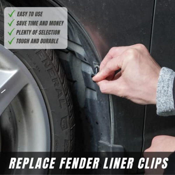 Sunplustrade 240 Pcs Bumper Clips Car Clips Plastic Rivets Fasteners Push - Image 4