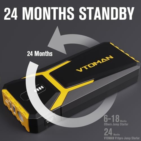 VTOMAN V10 Pro Jump Starter, 4500A Portable Car Starter - Image 6