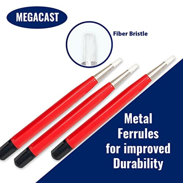 Megacast Fiberglass Scratch Brush Pen - 3 Pack - Jewelry, Watch, Coin Cleaning - Image 3