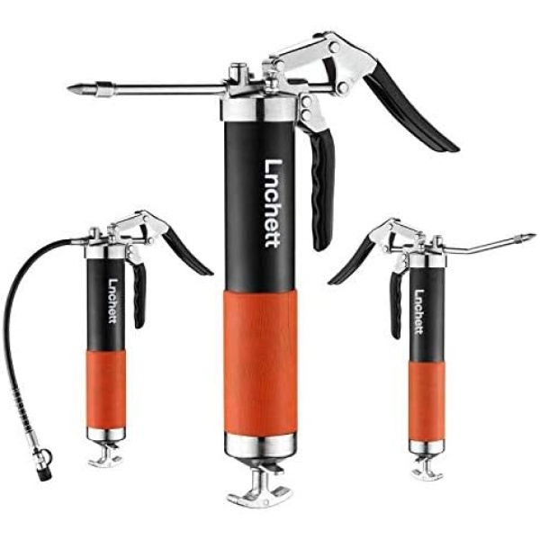 Lnchett Grease Gun with Towel, 9000 PSI Professional Heavy Duty 14 oz Pistol - Image 2
