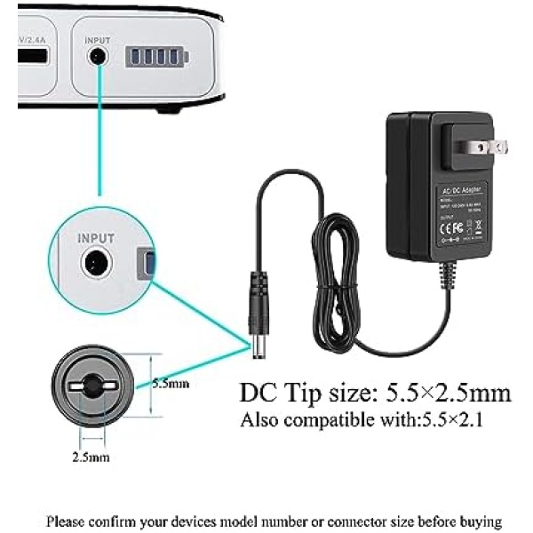 WUKUR Charger for Halo Bolt Charging Cord, 14V AC Adapter Compatible - Image 3