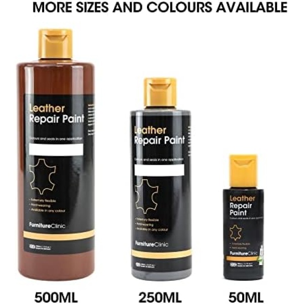 Furniture Clinic Leather Repair Paint & Dye | Self Seal Colourant for Quick - Image 2