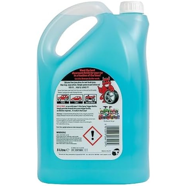 CarPlan Demon Tyres, Instant Tyre Shine, Refill 5 Litre (Pack of 1) - Image 2
