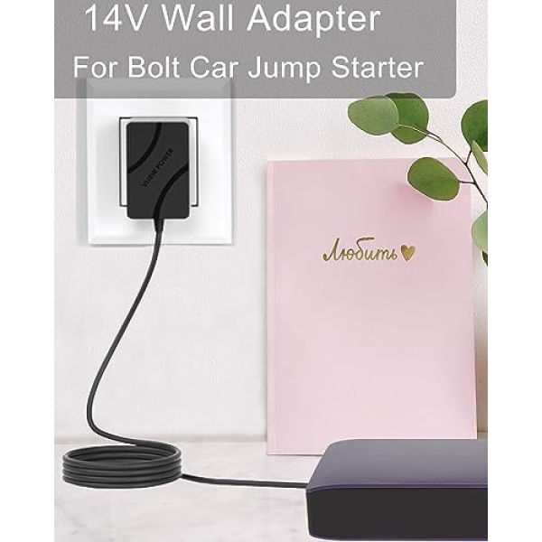 WUKUR Charger for Halo Bolt Charging Cord, 14V AC Adapter Compatible - Image 2