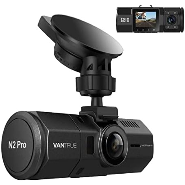 VANTRUE N2 Pro 2.5K Front and Inside Dash Camera for Uber, 1440P