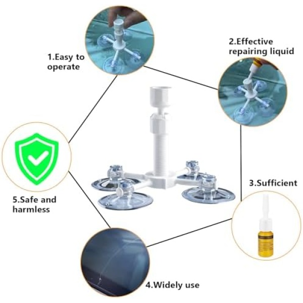 Windshield Repair Kit, Windshield Crack Repair for Chips and Cracks - Image 6