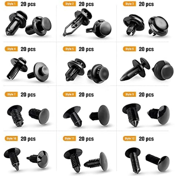 GOOACC 240 Retainer clips+5 fastener Remover Car Plastic Rivets Fasteners Push - Image 4