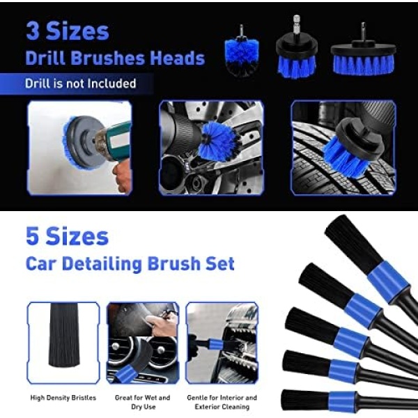 MUNSCVUS 22Pcs Car Interior Detailing Kit with High Power Handheld Vacuum - Image 5