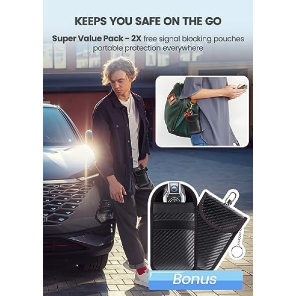 Samfolk Faraday Box with Faraday Pouch 2 Pack, Keyless Entry Car Key - Image 5