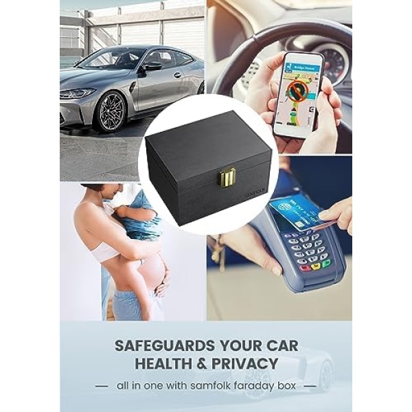 Samfolk Faraday Box with Faraday Pouch 2 Pack, Keyless Entry Car Key - Image 7