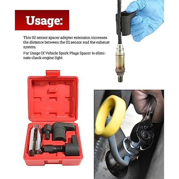 Zlirfy 5PCS Oxygen Sensor Removers,Automotive Oxygen Sensor Socket Wrench - Image 4
