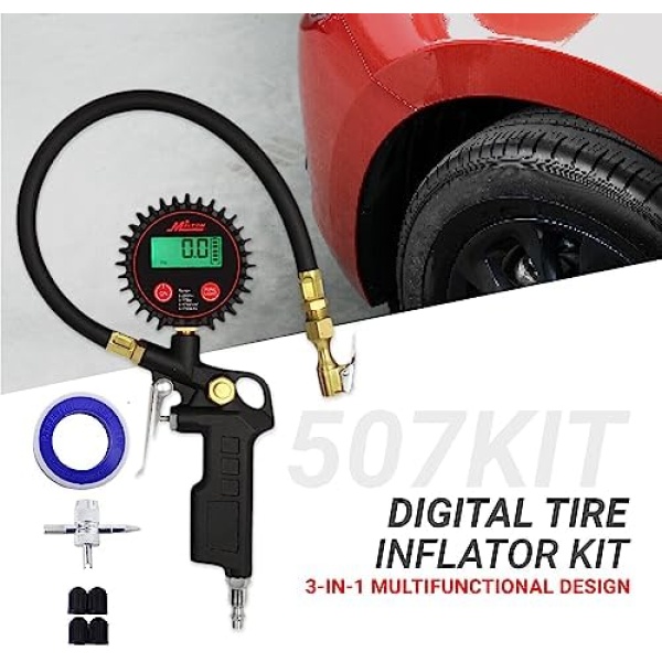 Milton 507KIT Digital Tire Inflator Car Accessories w/Accurate Air Tire Pressure - Image 7