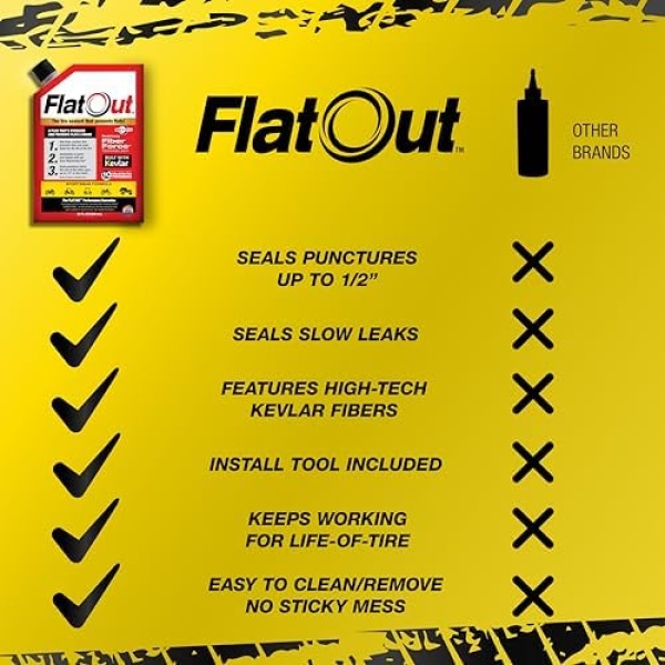 Flat Out Off Road Tire Sealant, Sportsman Formula with Valve Core Tool - Image 7
