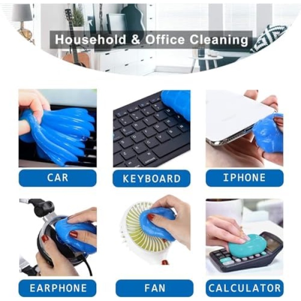 Car Cleaning Gel,2023 Car Accessories for Women and Man, 5-Pack Car Cleaning - Image 7