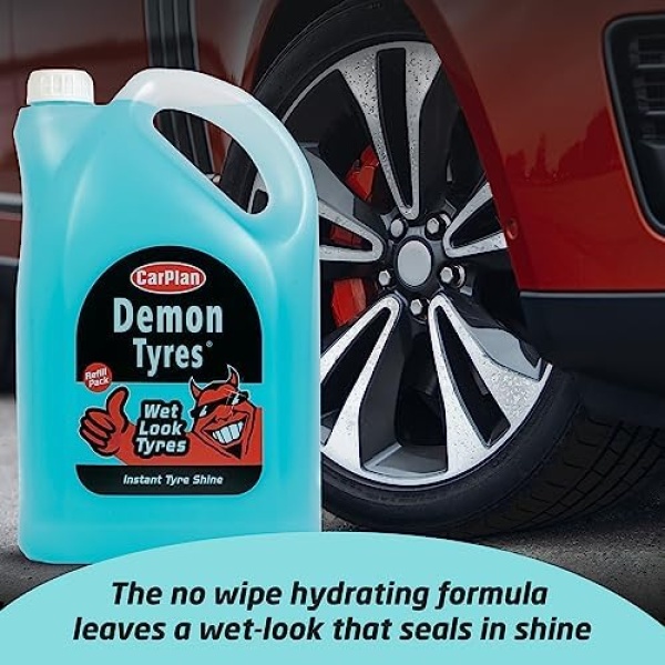 CarPlan Demon Tyres, Instant Tyre Shine, Refill 5 Litre (Pack of 1) - Image 3