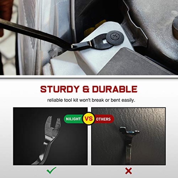Nilight - CL-86 635Pcs Car Push Retainer Clips-16 Most Popular Sizes Nylon - Image 9