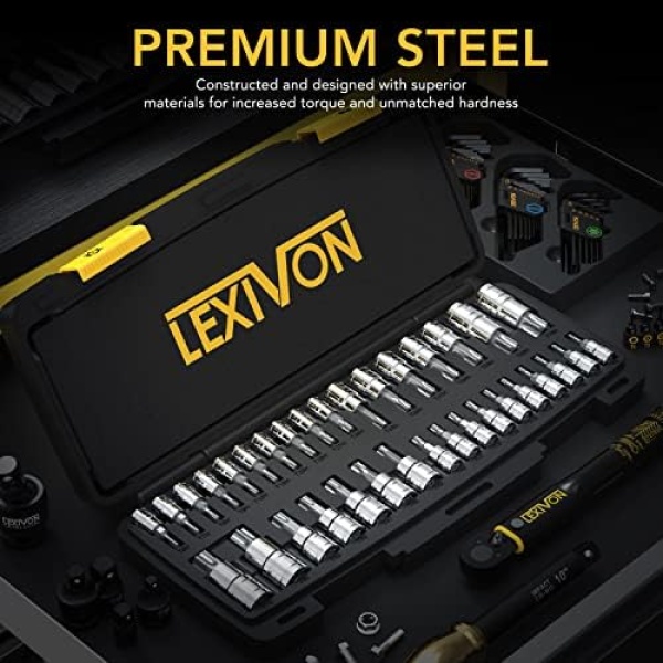 LEXIVON Master TORX Bit Socket Set, Premium S2 Alloy Steel | Complete 34-Piece - Image 2
