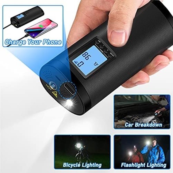 VEEAPE Air Compressor Portable Tire Inflator, 150PSI Electric Air Pump - Image 5