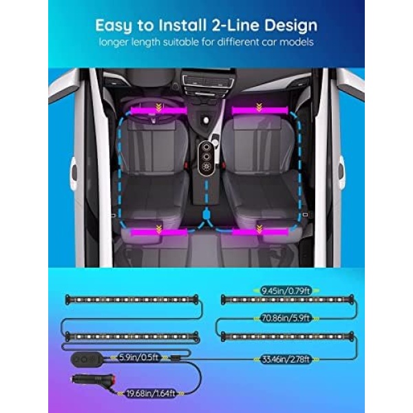 Govee Interior Lights for Car, App Control Smart Car Lights with DIY Mode - Image 9