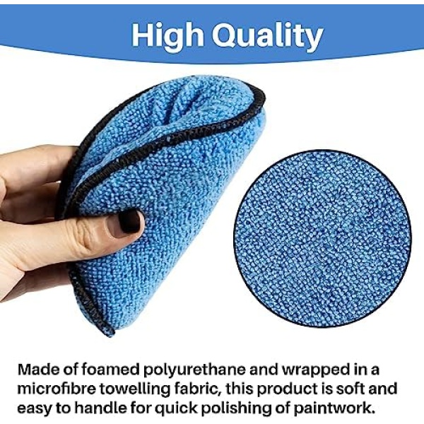 Sukh 16 Pack Microfiber Foam Car Wax Applicator Pad - Foam Applicator Pads - Image 3
