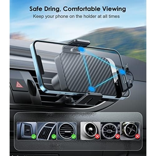 Wireless Car Charger, MOKPR 15W Fast Charging Auto-Clamping Car Phone Holder - Image 6