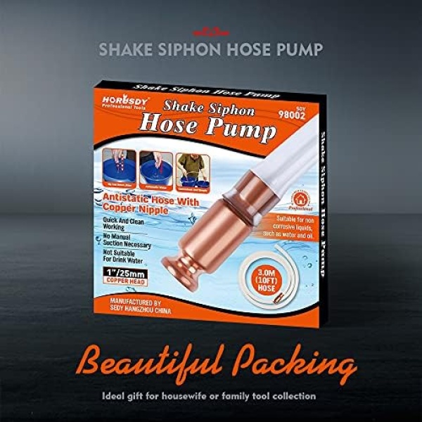 HORUSDY Diesel Mechanical Gas Siphon 10FT Multi-Purpose Super Easy Siphon - Image 2