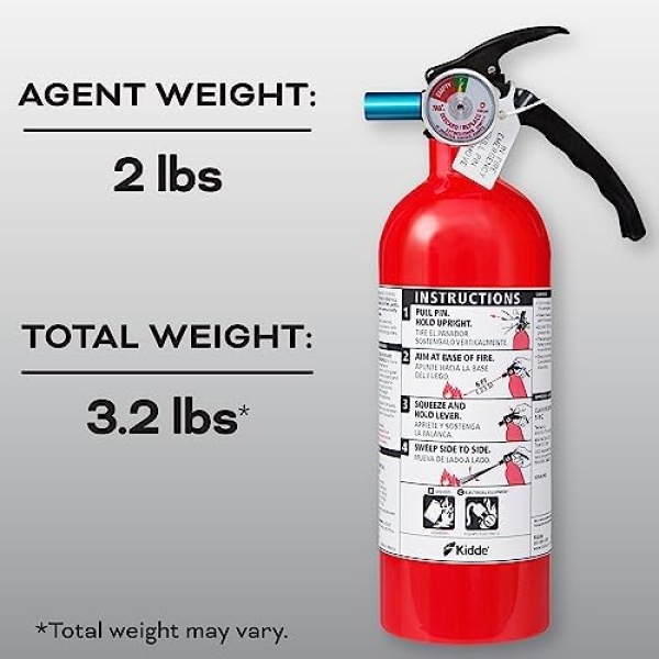 Kidde Fire Extinguisher for Home & Office Use, 5-B:C, 3.2 Lbs. - Image 9