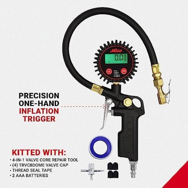 Milton 507KIT Digital Tire Inflator Car Accessories w/Accurate Air Tire Pressure - Image 3