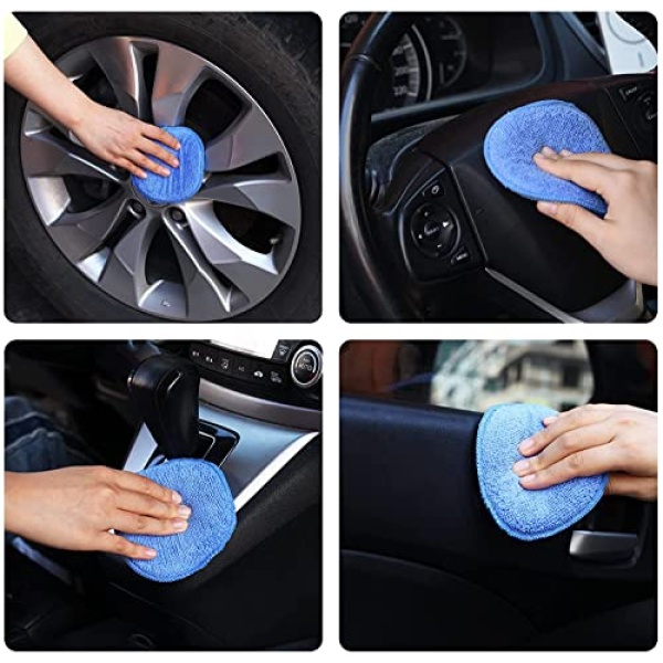 FONAROLL Microfiber Wax Applicator Pads, Car Wax Applicator, Buffing & Detail - Image 2