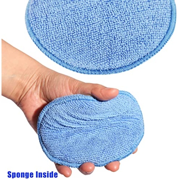 FONAROLL Microfiber Wax Applicator Pads, Car Wax Applicator, Buffing & Detail - Image 6