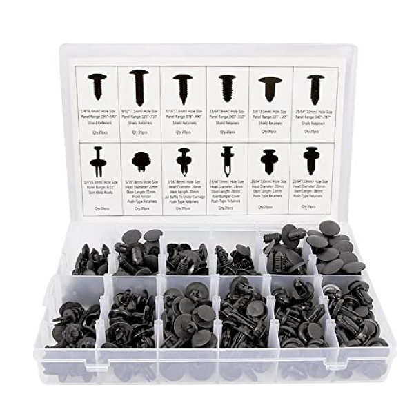 Sunplustrade 240 Pcs Bumper Clips Car Clips Plastic Rivets Fasteners Push - Image 9