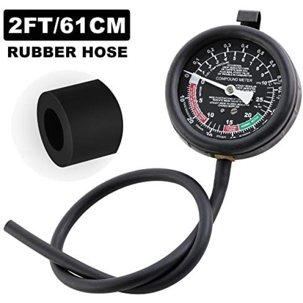 Hromee Fuel Pump and Vacuum Tester Gauge, Carburetor Pressure Diagnostics - Image 4