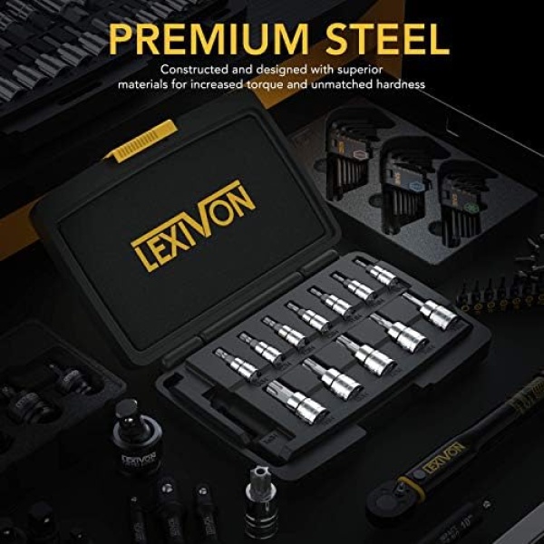 LEXIVON Tamper Proof Torx Bit Socket Set, Premium S2 Alloy Steel | 13-Piece - Image 2