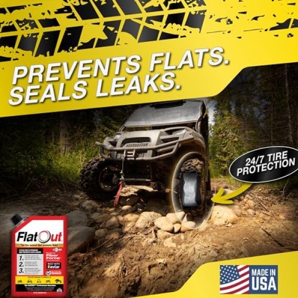 Flat Out Off Road Tire Sealant, Sportsman Formula with Valve Core Tool - Image 8