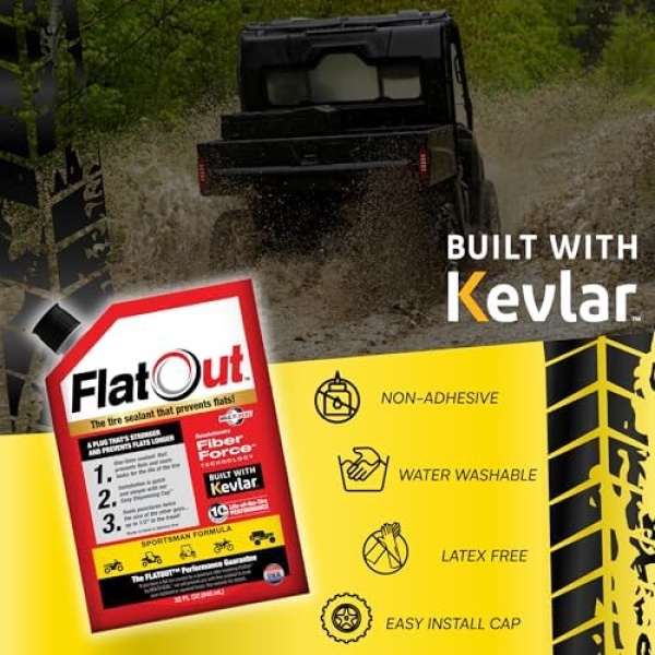 Flat Out Off Road Tire Sealant, Sportsman Formula with Valve Core Tool - Image 6