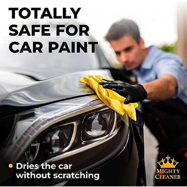 Premium Shammy Cloth for Car Drying - (26”x17”) - Super Absorbent Reusable - Image 3