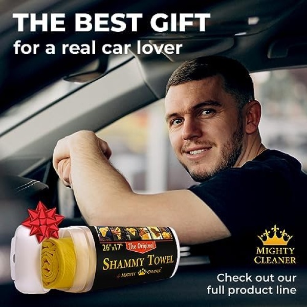 Premium Shammy Cloth for Car Drying - (26”x17”) - Super Absorbent Reusable - Image 8