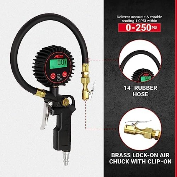 Milton 507KIT Digital Tire Inflator Car Accessories w/Accurate Air Tire Pressure - Image 2