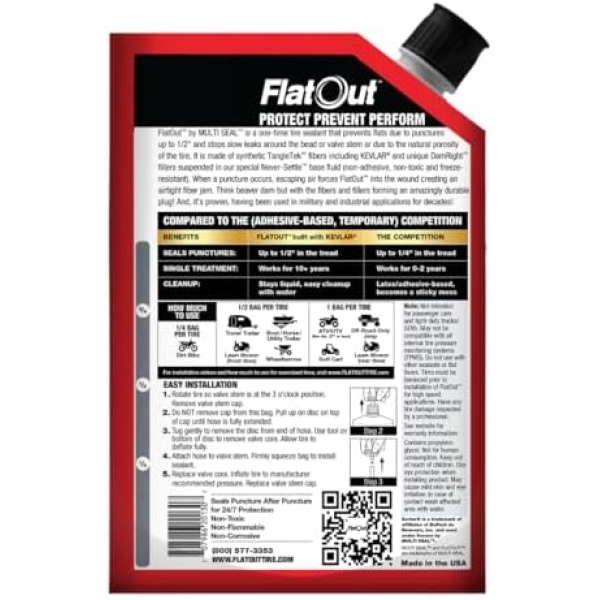 Flat Out Off Road Tire Sealant, Sportsman Formula with Valve Core Tool - Image 2