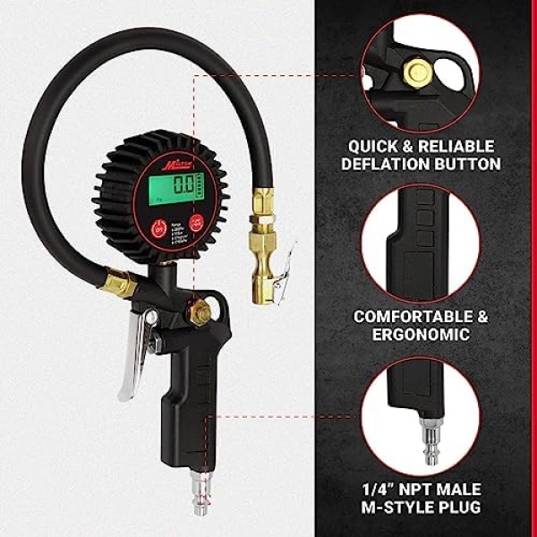 Milton 507KIT Digital Tire Inflator Car Accessories w/Accurate Air Tire Pressure - Image 4