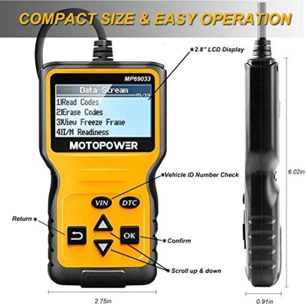 MOTOPOWER MP69033 Car OBD2 Scanner Code Reader - Image 5