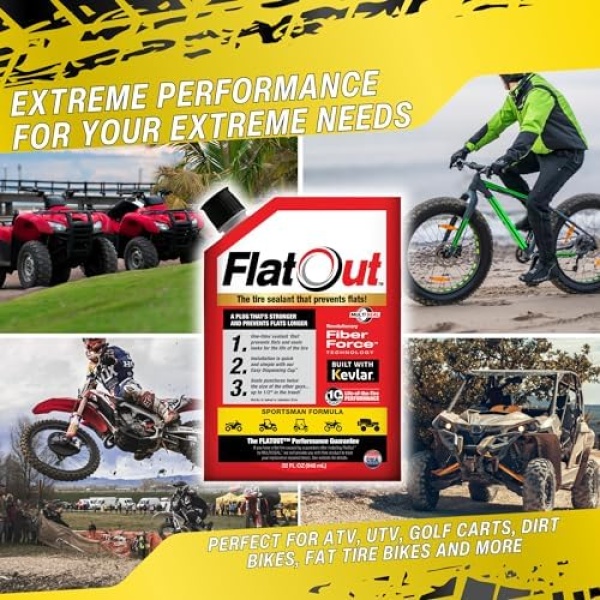 Flat Out Off Road Tire Sealant, Sportsman Formula with Valve Core Tool - Image 4