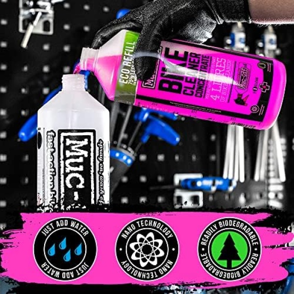 Muc Off Bike Cleaner Concentrate, 1 Liter - Fast-Action, Biodegradable Nano Gel - Image 3