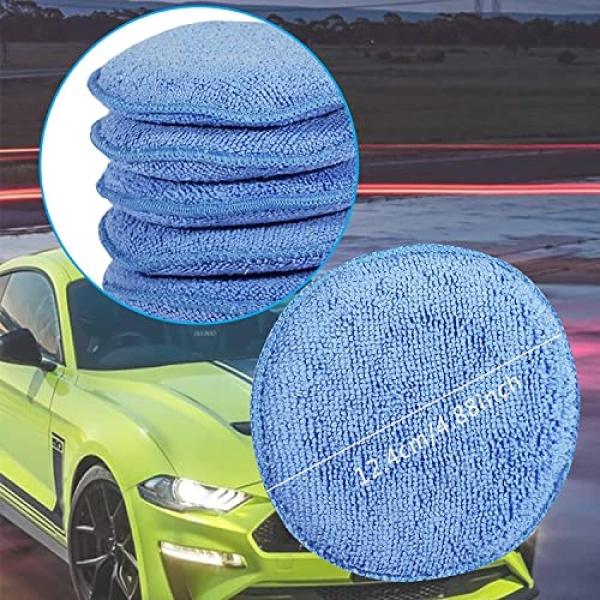 FONAROLL Microfiber Wax Applicator Pads, Car Wax Applicator, Buffing & Detail - Image 4